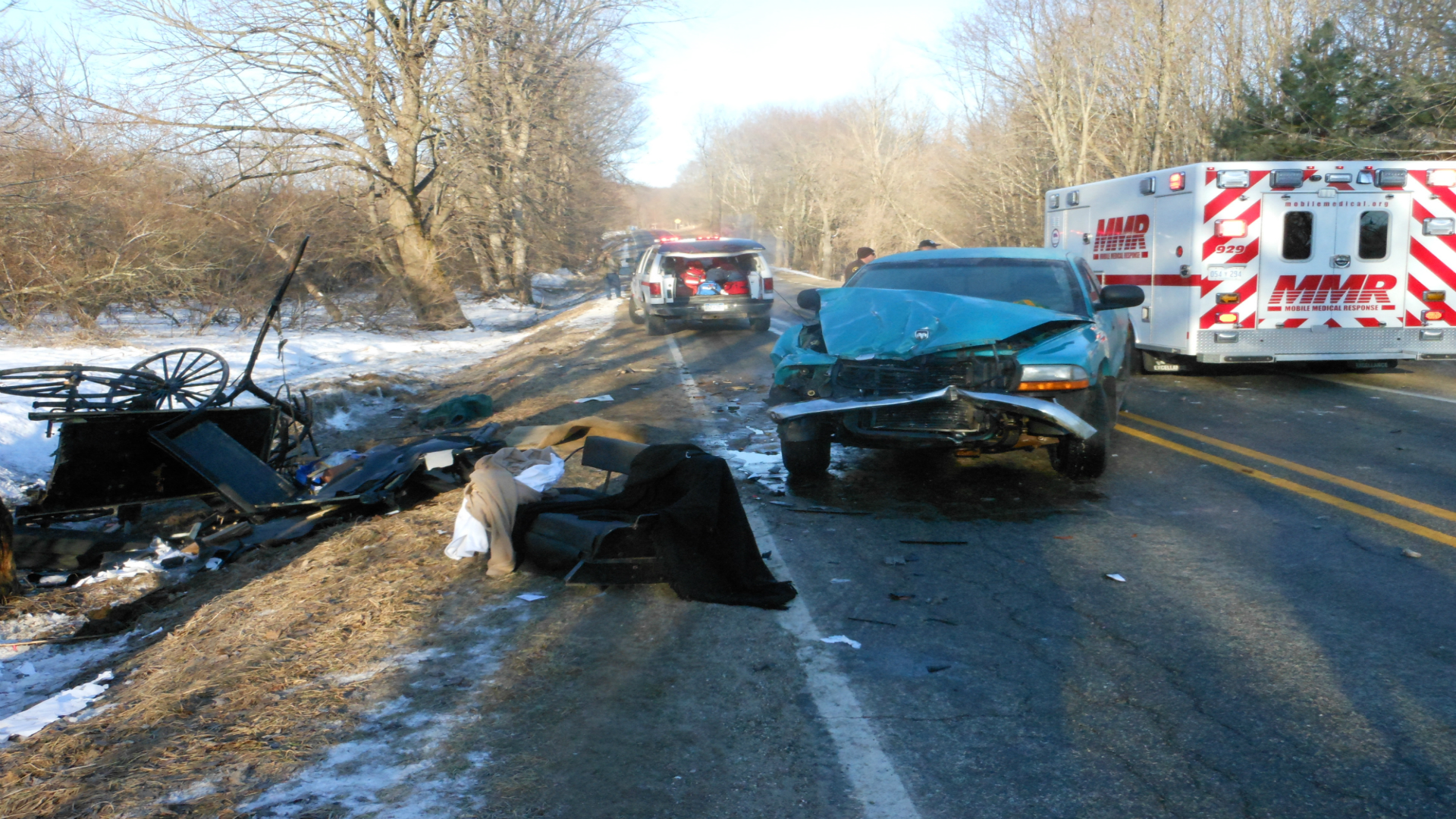 Amish family's buggy destroyed' after crash, multiple